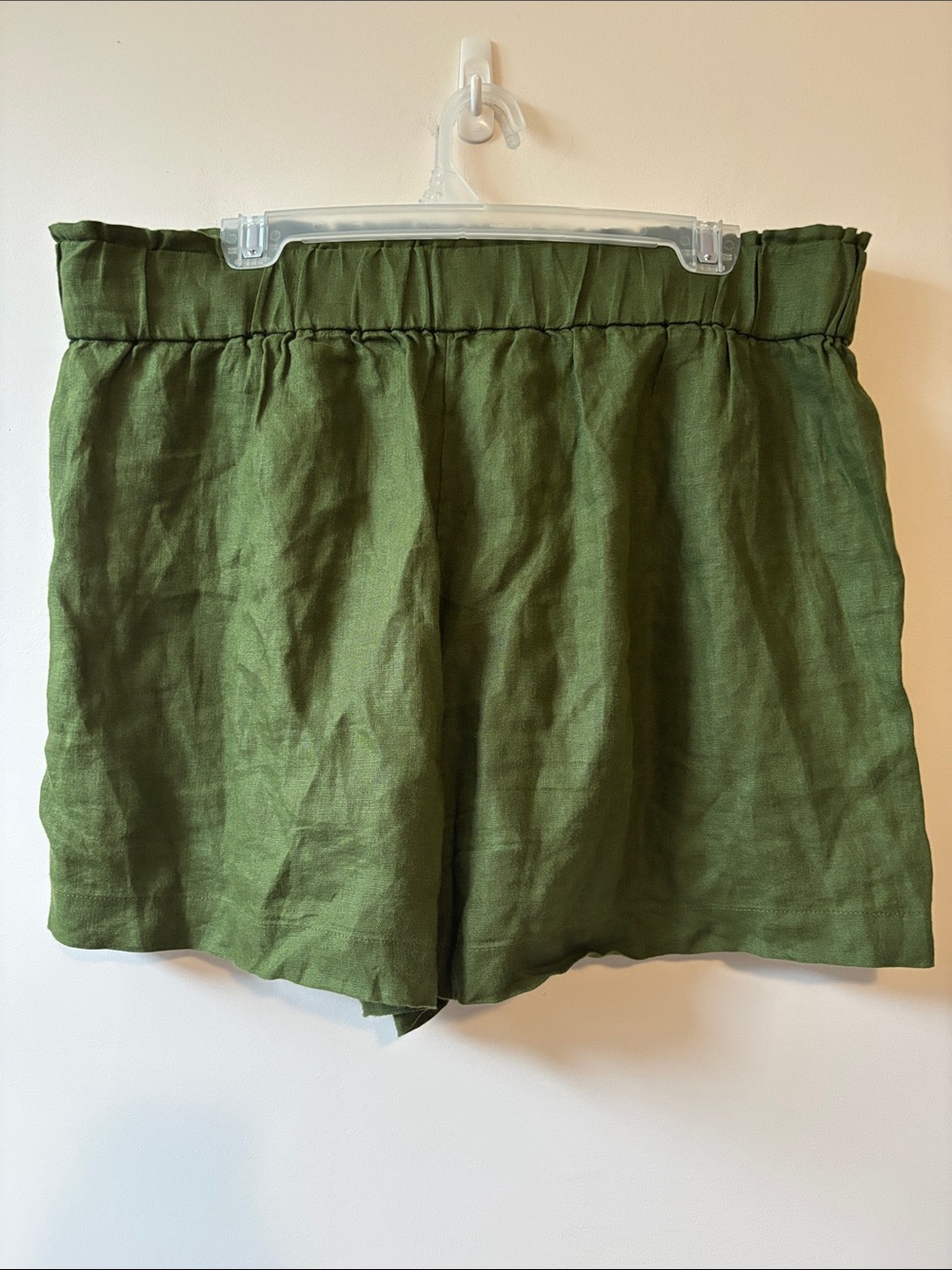 J. Crew Olive Green Linen Shorts